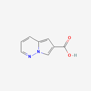 Pyrrolo[1,2-b]pyridazine-6-carboxylic acid chemical structure (CAS 118768-13-1)