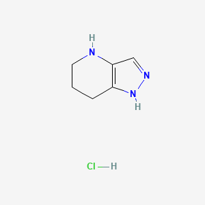 4,5,6,7-Tetrahydro-2H-pyrazolo[4,3-b]pyridine hydrochloride chemical structure (CAS 1187830-47-2)