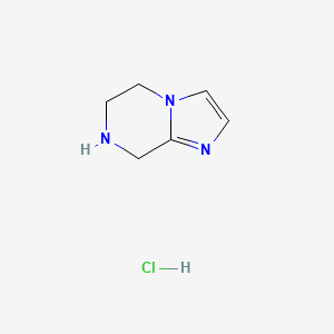 5,6,7,8-Tetrahydroimidazo[1,2-a]pyrazine hydrochloride chemical structure (CAS 1187830-84-7)