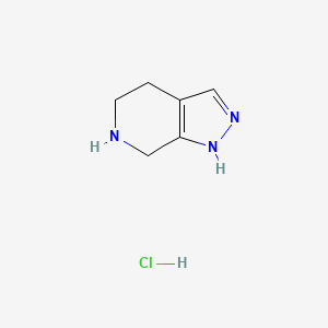 4,5,6,7-Tetrahydro-1H-pyrazolo[3,4-c]pyridine hydrochloride chemical structure (CAS 1187830-90-5)