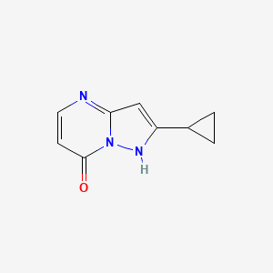 2-Cyclopropylpyrazolo[1,5-a]pyrimidin-7-ol chemical structure (CAS 1187875-92-8)