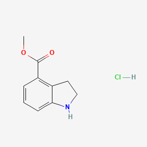 Methyl indoline-4-carboxylate hydrochloride chemical structure (CAS 1187927-40-7)