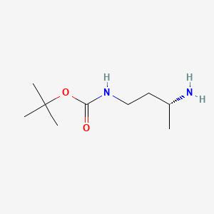 (R)-1-Boc-amino-butyl-3-amine chemical structure (CAS 1187927-71-4)