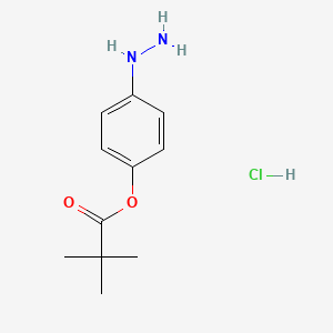 4-Hydrazinylphenyl pivalate hydrochloride chemical structure (CAS 1187927-89-4)