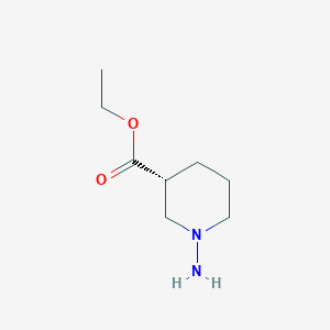 Ethyl (R)-1-aminopiperidine-3-carboxylate chemical structure (CAS 1187927-91-8)