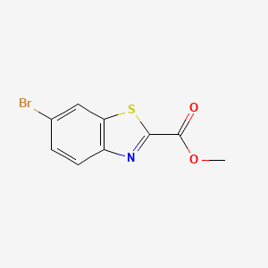 Methyl 6-bromobenzo[d]thiazole-2-carboxylate chemical structure (CAS 1187928-41-1)