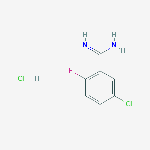 5-Chloro-2-fluorobenzimidamide hydrochloride chemical structure (CAS 1187929-52-7)
