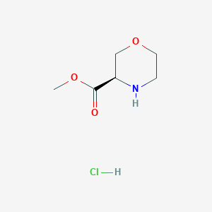 (R)-Methyl morpholine-3-carboxylate hydrochloride chemical structure (CAS 1187929-55-0)