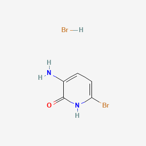 3-Amino-6-bromopyridin-2(1H)-one hydrobromide chemical structure (CAS 1187930-34-2)