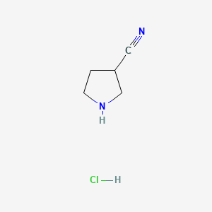 Pyrrolidine-3-carbonitrile hydrochloride chemical structure (CAS 1187930-86-4)