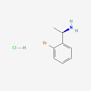 (R)-1-(2-Bromophenyl)ethanamine hydrochloride chemical structure (CAS 1187931-17-4)