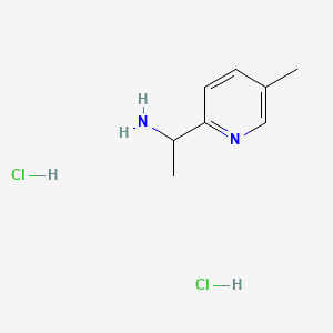 1-(5-Methylpyridin-2-yl)ethanamine dihydrochloride chemical structure (CAS 1187931-95-8)