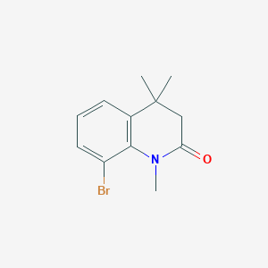 8-Bromo-1,4,4-trimethyl-3,4-dihydro-1H-quinolin-2-one chemical structure (CAS 1187932-46-2)