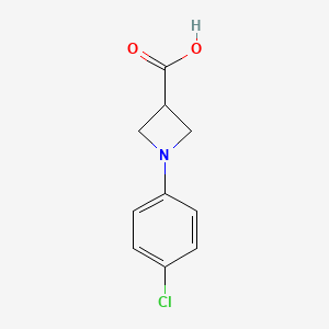 1-(4-Chlorophenyl)azetidine-3-carboxylic acid chemical structure (CAS 1187933-29-4)