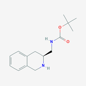 (S)-tert-Butyl ((1,2,3,4-tetrahydroisoquinolin-3-yl)methyl)carbamate chemical structure (CAS 1187933-37-4)