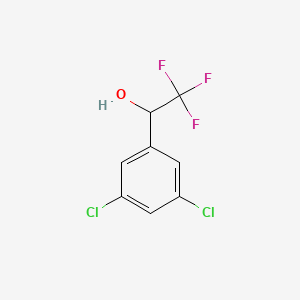 1-(3,5-Dichlorophenyl)-2,2,2-trifluoroethan-1-ol chemical structure (CAS 1187989-89-4)