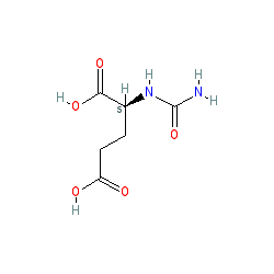 (2S)-2-(Carbamoylamino)pentanedioic acid chemical structure (CAS 1188-38-1)