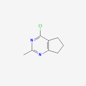 4-Chloro-2-methyl-6,7-dihydro-5H-cyclopenta[d]pyrimidine chemical structure (CAS 118802-40-7)