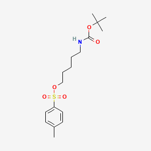 5-((tert-Butoxycarbonyl)amino)pentyl 4-methylbenzenesulfonate chemical structure (CAS 118811-34-0)
