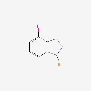 1-Bromo-4-fluoro-2,3-dihydro-1H-indene chemical structure (CAS 1188171-96-1)