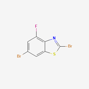 2,6-Dibromo-4-fluorobenzo[d]thiazole chemical structure (CAS 1188226-62-1)
