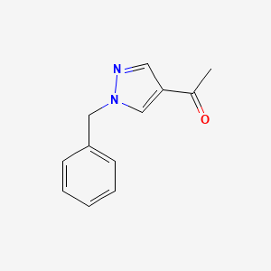 1-(1-Benzyl-1H-pyrazol-4-yl)-ethanone chemical structure (CAS 1188263-60-6)