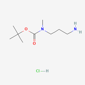 tert-Butyl (3-aminopropyl)(methyl)carbamate hydrochloride chemical structure (CAS 1188263-67-3)