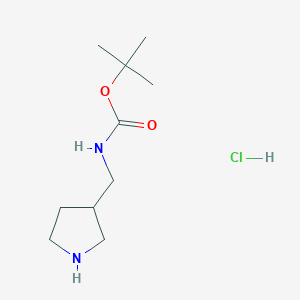 tert-Butyl (pyrrolidin-3-ylmethyl)carbamate hydrochloride chemical structure (CAS 1188263-69-5)