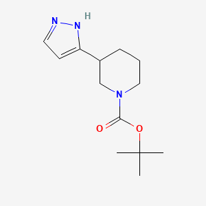 tert-Butyl 3-(1H-pyrazol-3-yl)piperidine-1-carboxylate chemical structure (CAS 1188264-16-5)