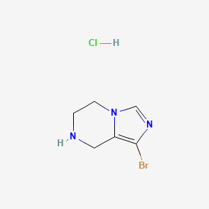 1-Bromo-5,6,7,8-tetrahydroimidazo[1,5-a]pyrazine hydrochloride chemical structure (CAS 1188264-68-7)