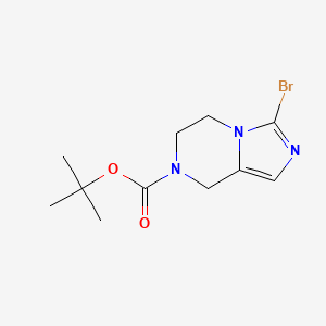 tert-Butyl 3-bromo-5,6-dihydroimidazo[1,5-a]pyrazine-7(8H)-carboxylate chemical structure (CAS 1188264-74-5)