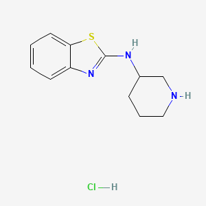 N-(Piperidin-3-yl)benzo[d]thiazol-2-amine hydrochloride chemical structure (CAS 1188265-39-5)