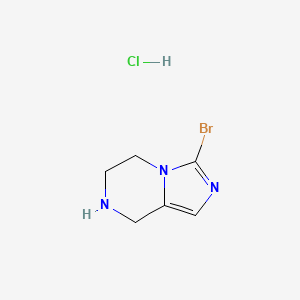 3-Bromo-5,6,7,8-tetrahydroimidazo[1,5-a]pyrazine hydrochloride chemical structure (CAS 1188265-60-2)