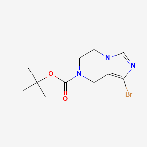 tert-Butyl 1-bromo-5,6-dihydroimidazo[1,5-a]pyrazine-7(8H)-carboxylate chemical structure (CAS 1188265-64-6)