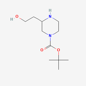 tert-Butyl 3-(2-hydroxyethyl)piperazine-1-carboxylate chemical structure (CAS 1188265-73-7)