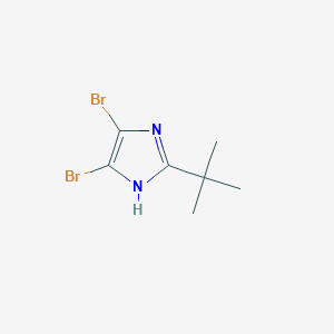 4,5-Dibromo-2-(tert-butyl)-1H-imidazole chemical structure (CAS 1188301-72-5)