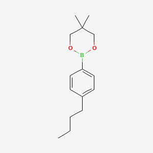 2-(4-Butylphenyl)-5,5-dimethyl-1,3,2-dioxaborinane chemical structure (CAS 1188303-84-5)
