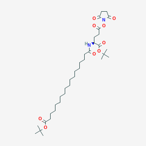 1-(tert-Butyl) 5-(2,5-dioxopyrrolidin-1-yl) (18-(tert-butoxy)-18-oxooctadecanoyl)-L-glutamate chemical structure (CAS 1188328-22-4)