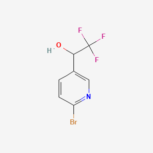1-(6-Bromopyridin-3-yl)-2,2,2-trifluoroethanol chemical structure (CAS 1188477-81-7)