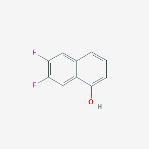 6,7-Difluoronaphthalen-1-ol chemical structure (CAS 1188555-99-8)