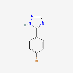 3-(4-Bromophenyl)-1H-[1,2,4]triazole chemical structure (CAS 118863-62-0)