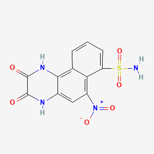 6-Nitro-2,3-dioxo-1,2,3,4-tetrahydrobenzo[f]quinoxaline-7-sulfonamide chemical structure (CAS 118876-58-7)