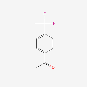 4-(1,1-Difluoroethyl)acetophenone chemical structure (CAS 1188932-40-2)