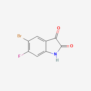 5-Bromo-6-fluoroindoline-2,3-dione chemical structure (CAS 118897-99-7)