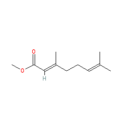 Methyl (E)-3,7-dimethylocta-2,6-dienoate chemical structure (CAS 1189-09-9)