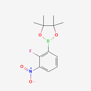 2-(2-Fluoro-3-nitrophenyl)-4,4,5,5-tetramethyl-1,3,2-dioxaborolane chemical structure (CAS 1189042-70-3)