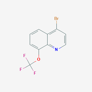 4-Bromo-8-(trifluoromethoxy)quinoline chemical structure (CAS 1189105-60-9)