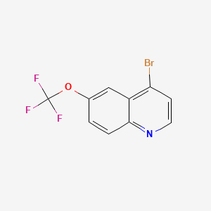 4-Bromo-6-(trifluoromethoxy)quinoline chemical structure (CAS 1189105-68-7)