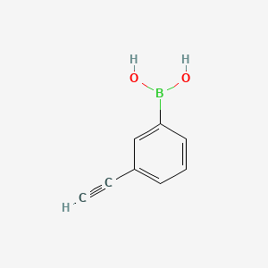 (3-Ethynylphenyl)boronic acid chemical structure (CAS 1189127-05-6)