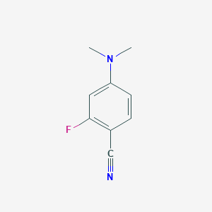 4-(Dimethylamino)-2-fluorobenzonitrile chemical structure (CAS 1189353-13-6)